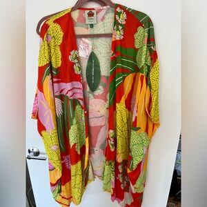 Farm Rio neon floral kimono